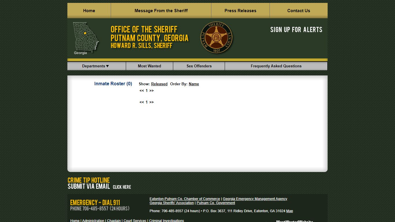 Inmate Roster - Putnam County Sheriff