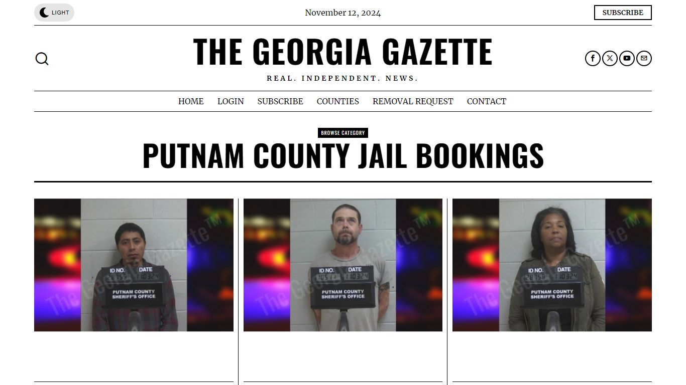 Putnam County Jail Bookings – The Georgia Gazette