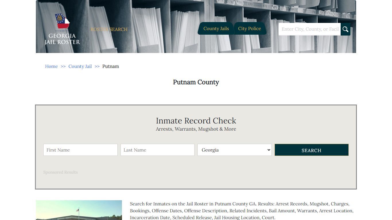 Putnam County - Georgia Jail Inmate Search